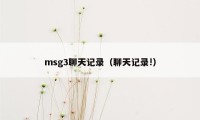 msg3聊天记录（聊天记录!）