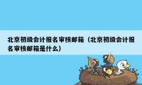 北京初级会计报名审核邮箱（北京初级会计报名审核邮箱是什么）