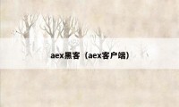 aex黑客（aex客户端）