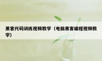 黑客代码训练视频教学（电脑黑客编程视频教学）