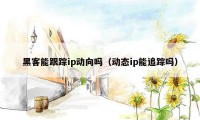 黑客能跟踪ip动向吗（动态ip能追踪吗）