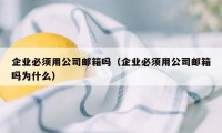 企业必须用公司邮箱吗（企业必须用公司邮箱吗为什么）