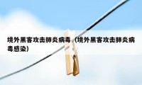 境外黑客攻击肺炎病毒（境外黑客攻击肺炎病毒感染）