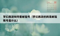 梦幻西游如何看邮箱号（梦幻西游的网易邮箱账号是什么）