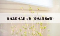 邮箱发招标文件内容（投标文件发邮件）