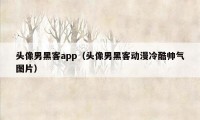 头像男黑客app（头像男黑客动漫冷酷帅气图片）