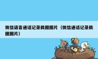 微信语音通话记录截图图片（微信通话记录截图图片）