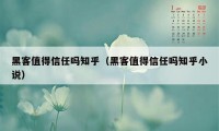 黑客值得信任吗知乎（黑客值得信任吗知乎小说）