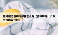 原神被恶意绑定邮箱怎么办（原神绑定什么不会被邮箱找回）