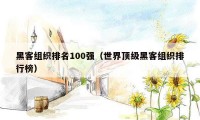 黑客组织排名100强（世界顶级黑客组织排行榜）