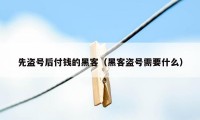 先盗号后付钱的黑客（黑客盗号需要什么）