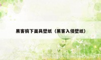 黑客摘下面具壁纸（黑客入侵壁纸）