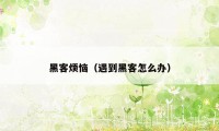 黑客烦恼（遇到黑客怎么办）