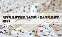 初学电脑黑客需要什么知识（怎么学电脑黑客技术）