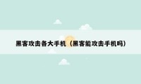 黑客攻击各大手机（黑客能攻击手机吗）