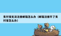 支付宝无法注册邮箱怎么办（邮箱注册不了支付宝怎么办）