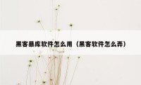 黑客暴库软件怎么用（黑客软件怎么弄）