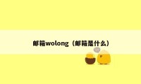 邮箱wolong（邮箱是什么）