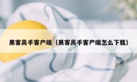 黑客高手客户端（黑客高手客户端怎么下载）