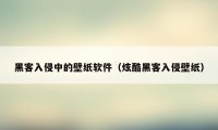 黑客入侵中的壁纸软件（炫酷黑客入侵壁纸）