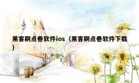 黑客刷点卷软件ios（黑客刷点卷软件下载）