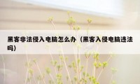 黑客非法侵入电脑怎么办（黑客入侵电脑违法吗）